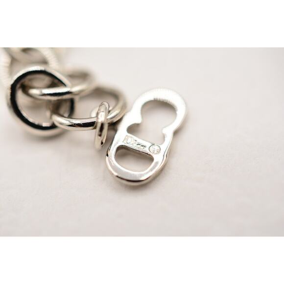 Christian Dior Vintage Bow Choker Necklace Logo CD Charm Black Leather Signed - Picture 13 of 16